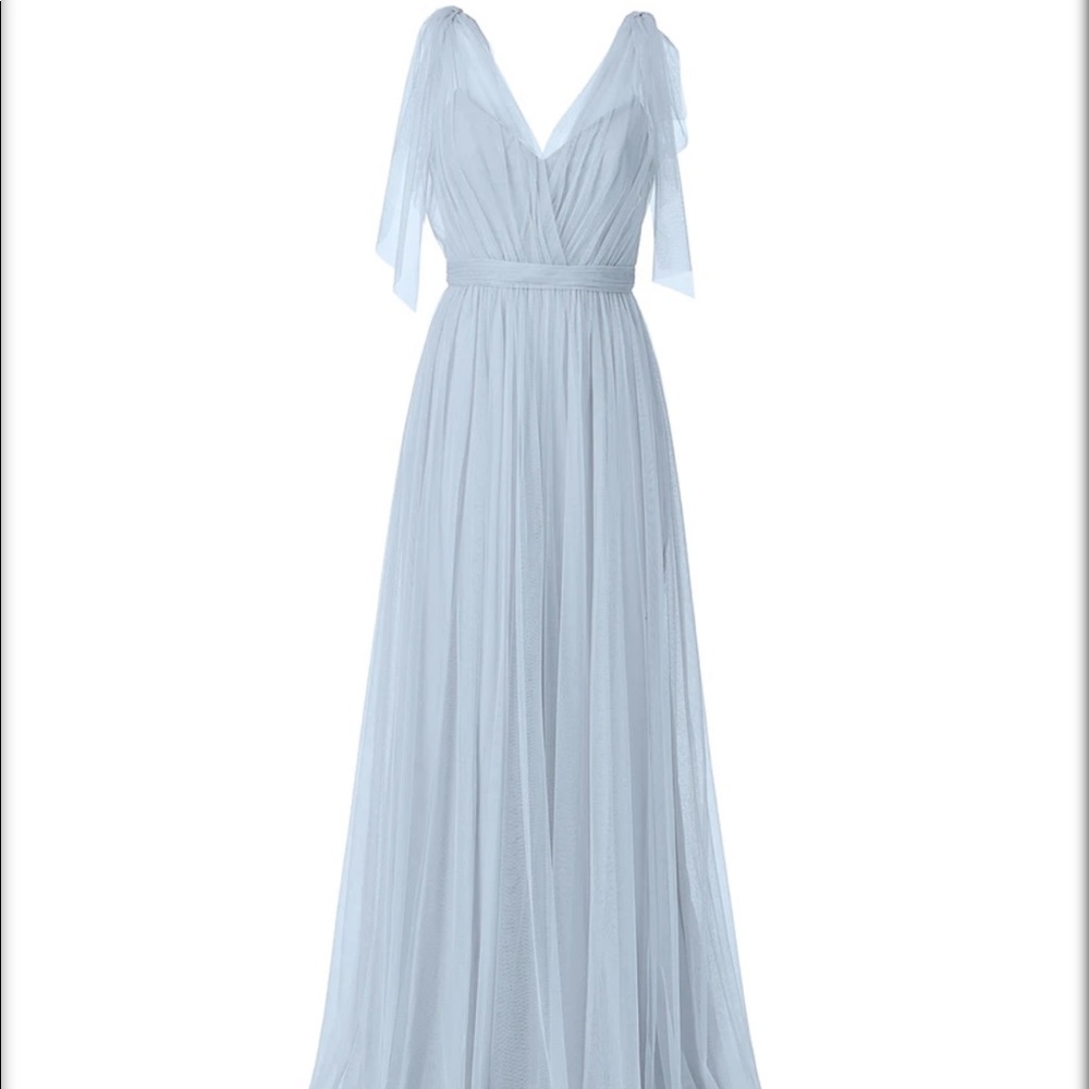Amsale Haley Bridesmaids Dress in Ice